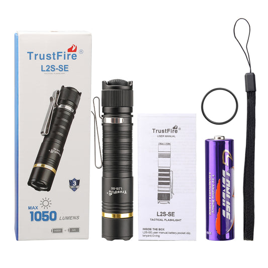 L2S-SE  Flashlight has a maximum brightness of 1050 lumens and is stable and reliable in outdoor activities (disposable battery)