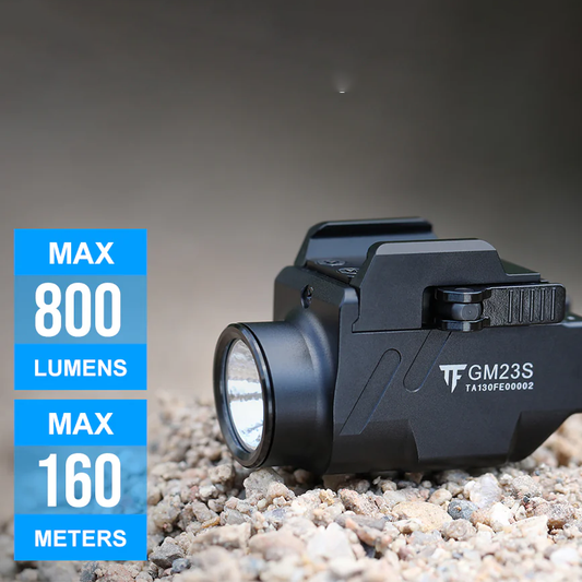 TrustFire GM23S Light 800 Lumen Rail Mount C-Type Rechargeable Tactical Light with Green Aiming Laser (Get 20% Off and Free Gifts with Your Purchase)