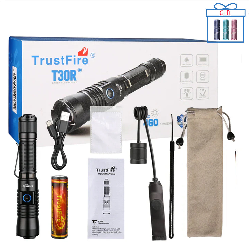 後期型　新品　Trustfire T30R 照射距離1100m 460lm❗️ T30R LEP Rechargeable Flashlight(PURCHASE TO GET 20% OFF)