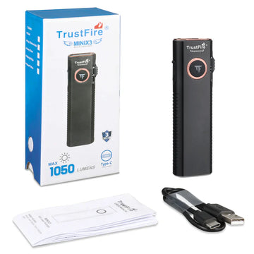 Black-TrustFire Mini X3 EDC Multi-Function Flashlight Available with white light, flood light, green laser, and UV or red light options(GET 20% OFF AND A GIFT WITH YOUR PURCHASE)
