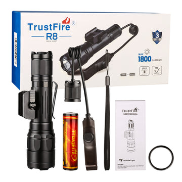 TrustFire R8 1800Lumen Rail Mount Flashlight(PURCHASE TO GET 20% OFF.BUY ONE GET ONE FREE)
