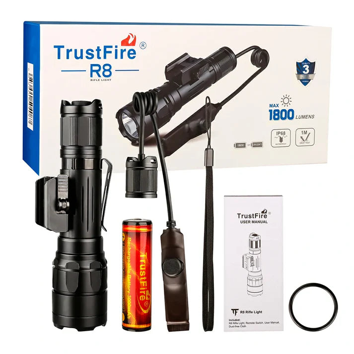 1800Lumen Rail Mount Tactical Flashlight