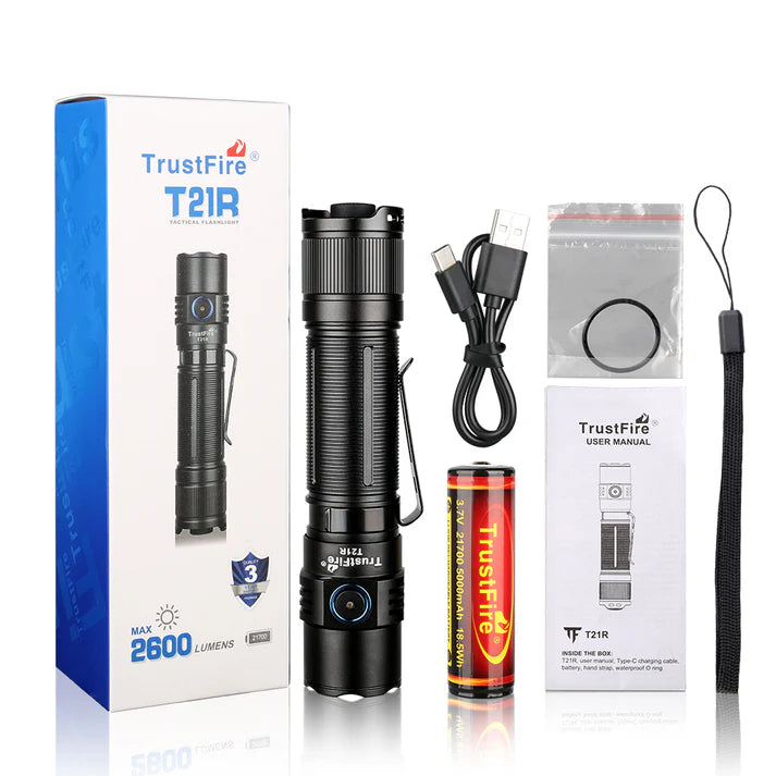 Rechargeable Tactical Flashlight 2600 Lumens