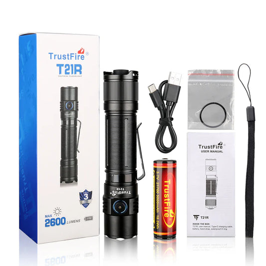 Rechargeable Tactical Flashlight 2600 Lumens