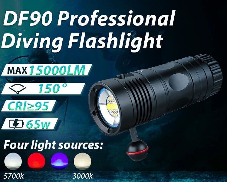 TrustFire DF90 15000 Lumens Dive Light