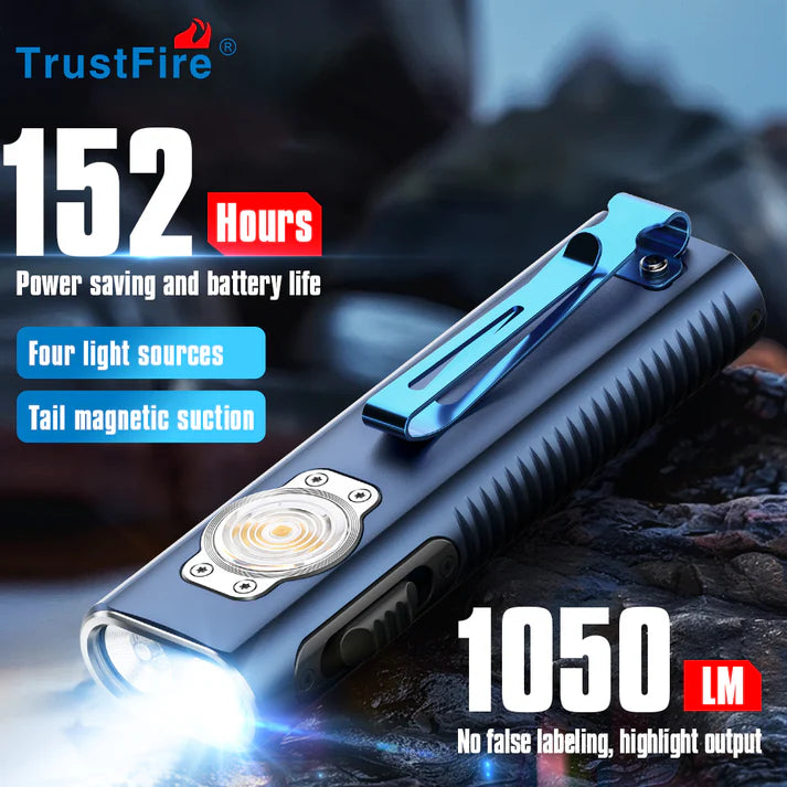 Mini EDC Multi-Function Flashlight with Laser