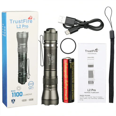Pro Tactical Flashlight 1100 Lumens